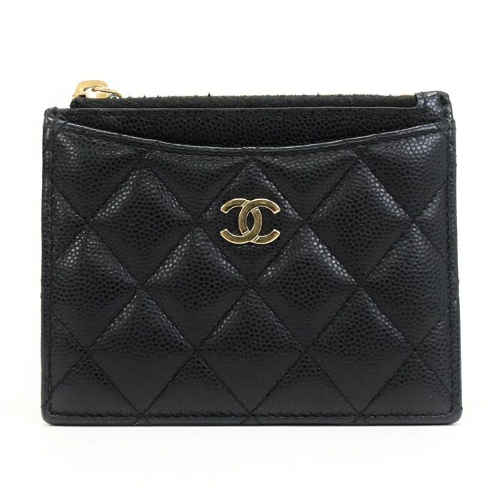 シャネル CHANEL マトラッセ コインカードケース キャビアスキン 