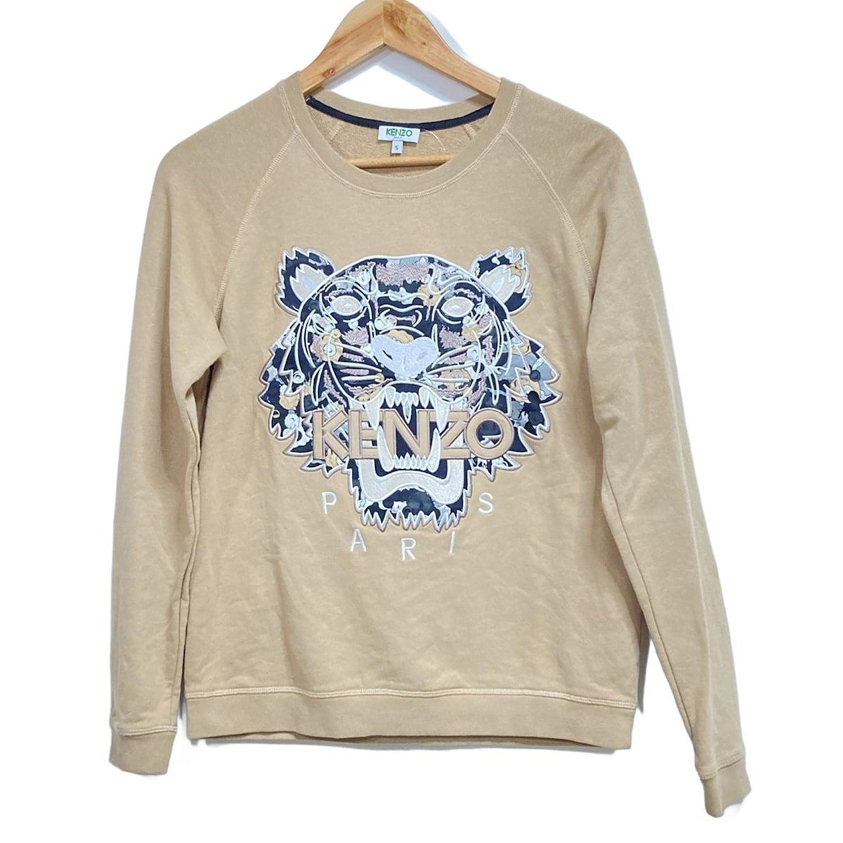 KENZO トレーナー Sサイズ KENZO(ケンゾー) トレーナー サイズS レディース美品 - ベージュ