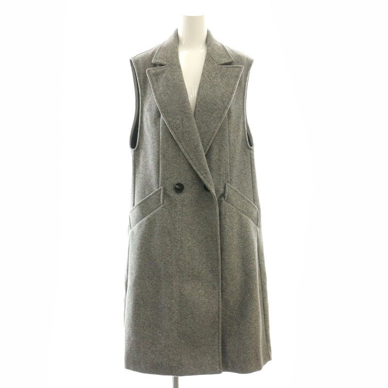 【美品】ZARA／ダブルブレスト コート／ザラ／大きめのMサイズ 新品 ZARA ザラ ショート丈 ダブルブレストコート グレー S