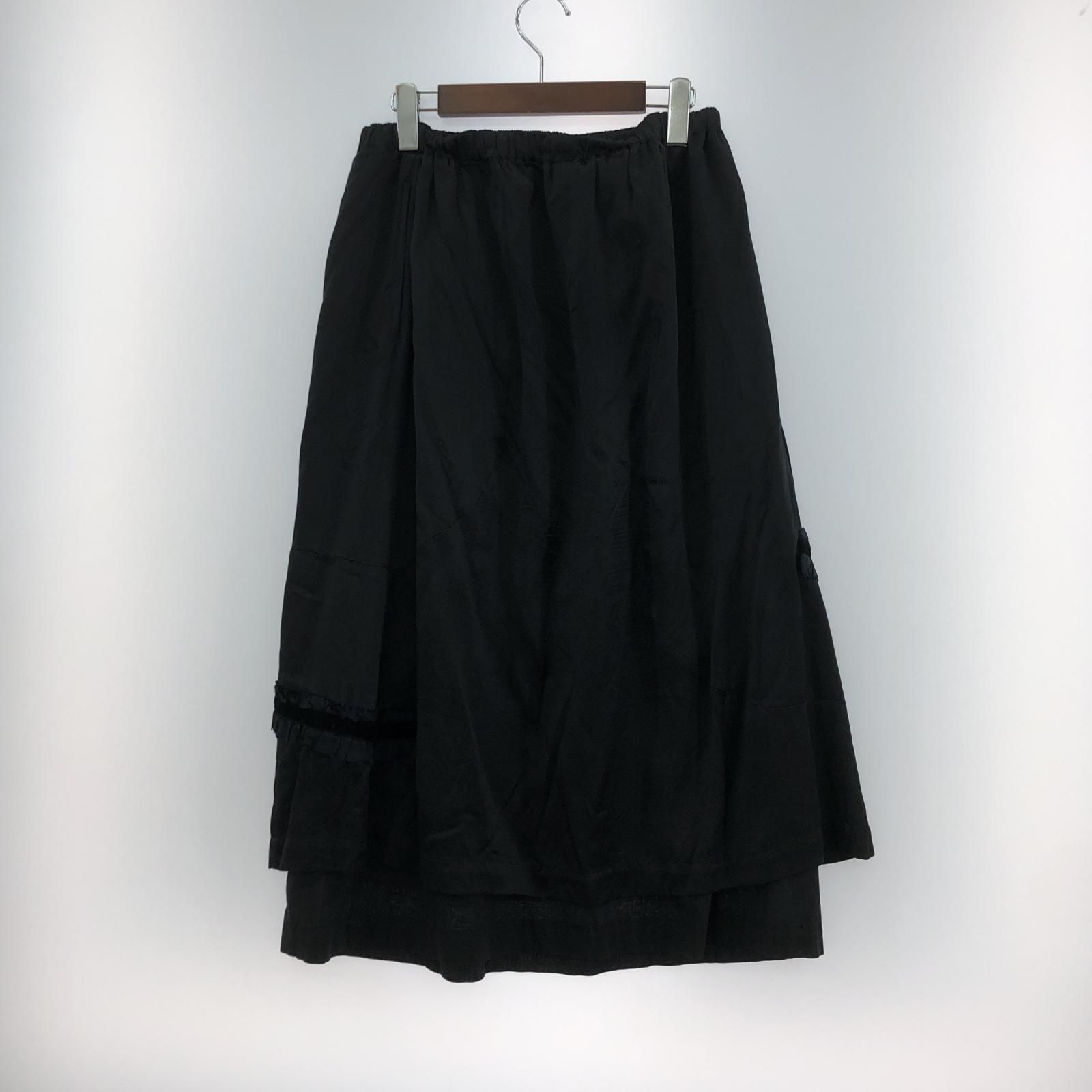 コムデギャルソン　アシンメトリーヘム　スカート　黒 コムデギャルソン アシンメトリーヘム スカート 黒 COMME des GARCONS