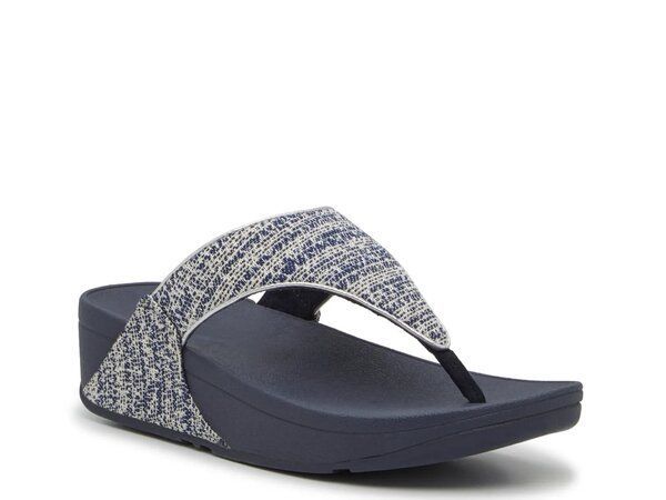【送料無料】 フィットフロップ レディース サンダル シューズ Lulu Shimmerwave Wedge Sandal Navy