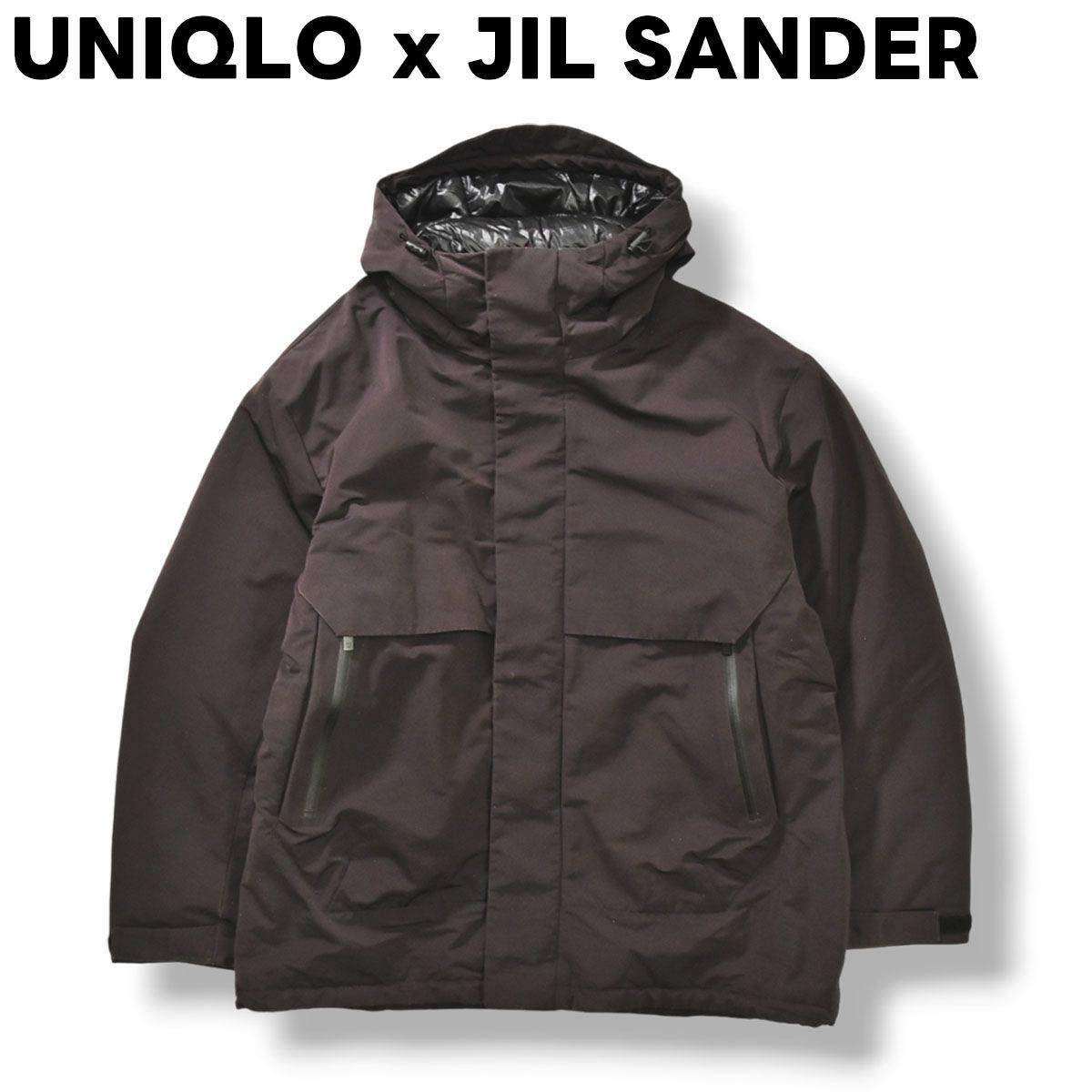 定番コラボ】 ユニクロ x ジルサンダー UNIQLO x JIL SANDER プラスジェイ ＋J ハイブリッド ダウン オーバーサイズ パーカー  L ブラウン メンズ - メルカリ