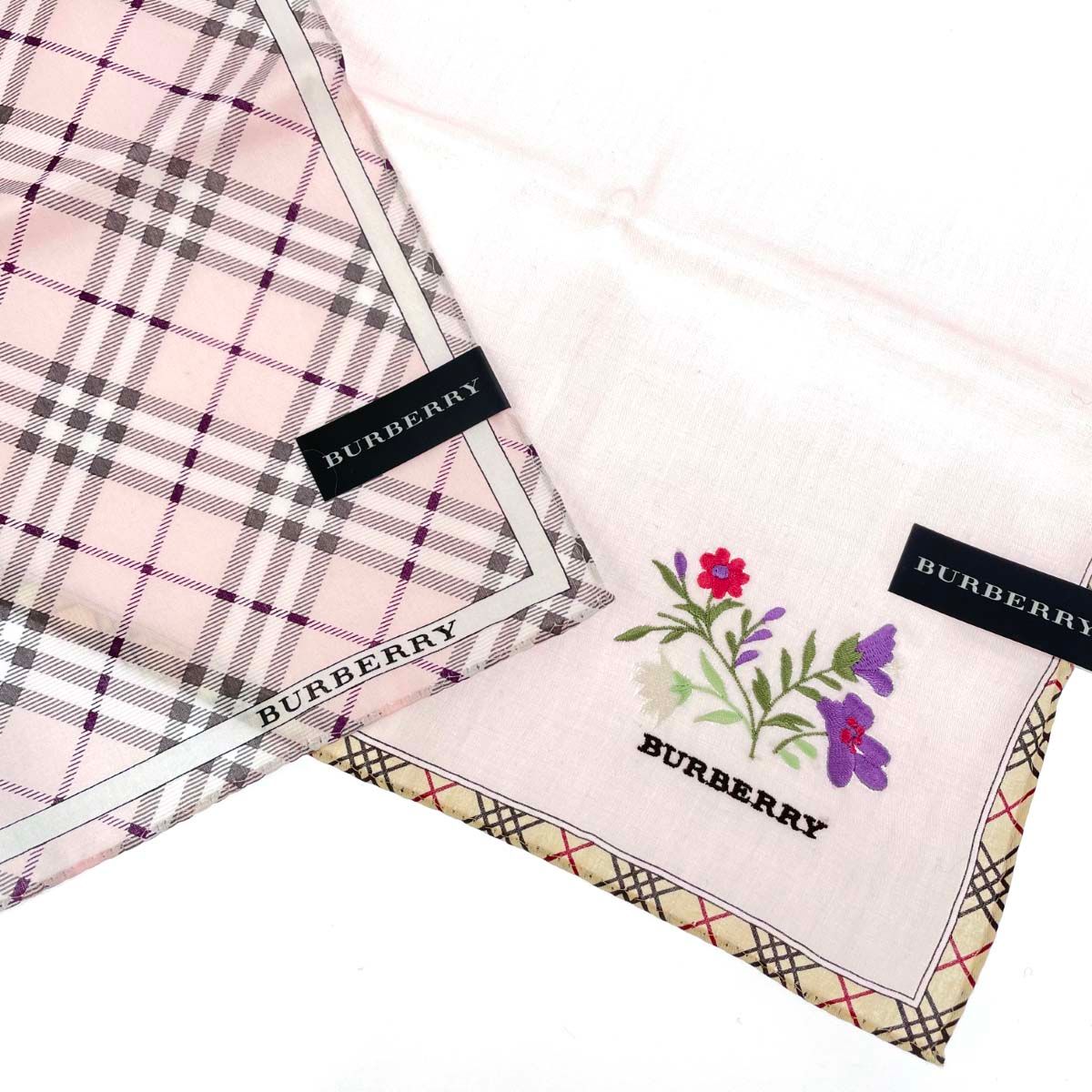 BURBERRY LONDON バーバリーロンドン ハンカチ2枚セット 花柄