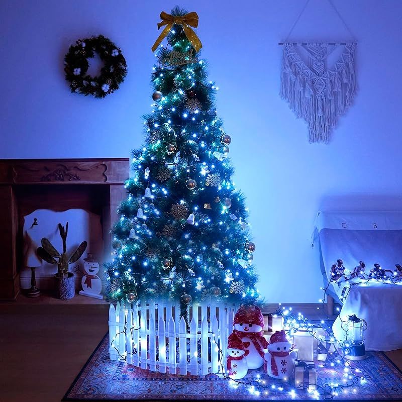 Vividsunny LEDイルミネーションライト60m1000球 8パターン 屋外 防水 クリスマス飾り 部屋 LED電飾 パーティー イベント装飾 記憶機能付き 複数接続 クリスマス イルミネーション ツリーライト 3m延長線付き FC-