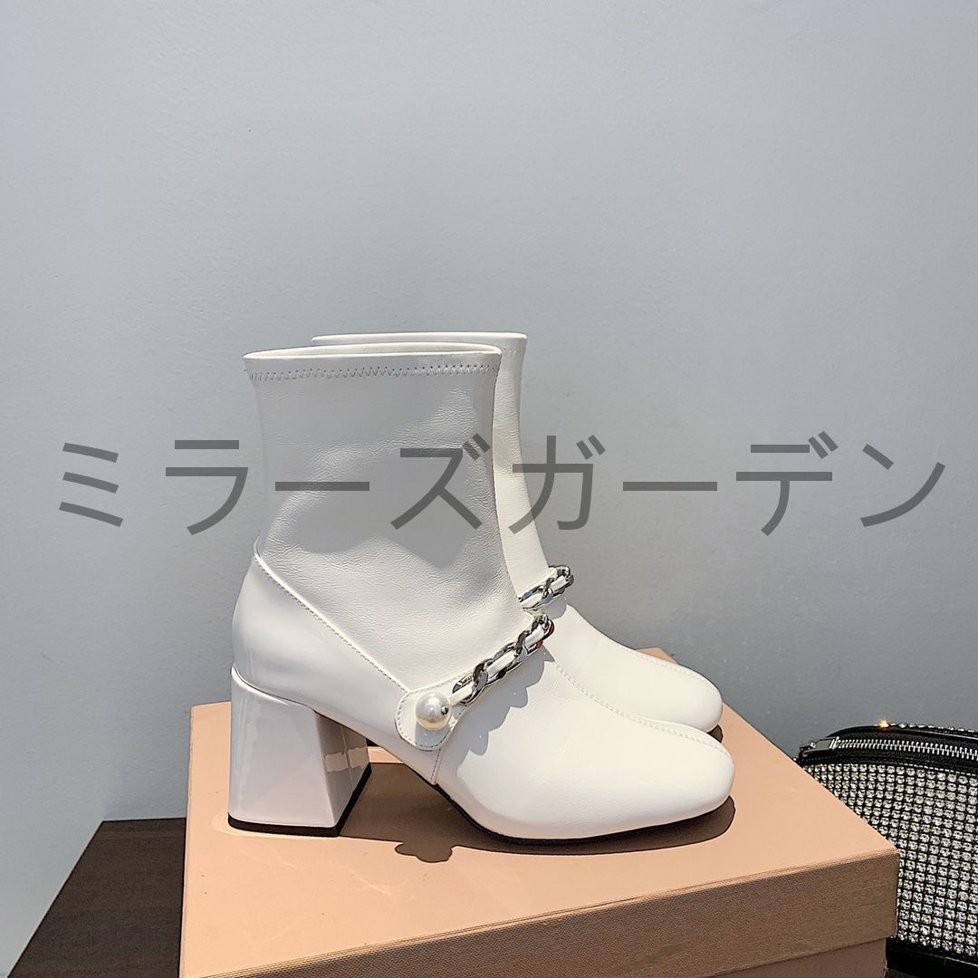 新品 miumiu ミュウミュウ レディース ブーツ ロングブーツ 箱付 2色 