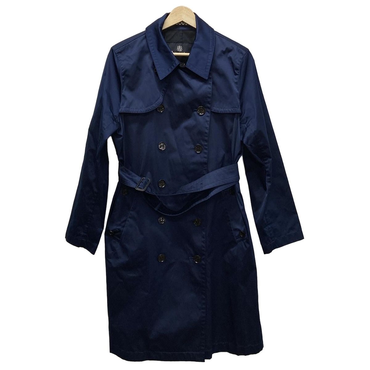 Aquascutum アクアスキュータム トレンチコート サイズ15 L レディース - ダークネイビー 長袖|秋|春