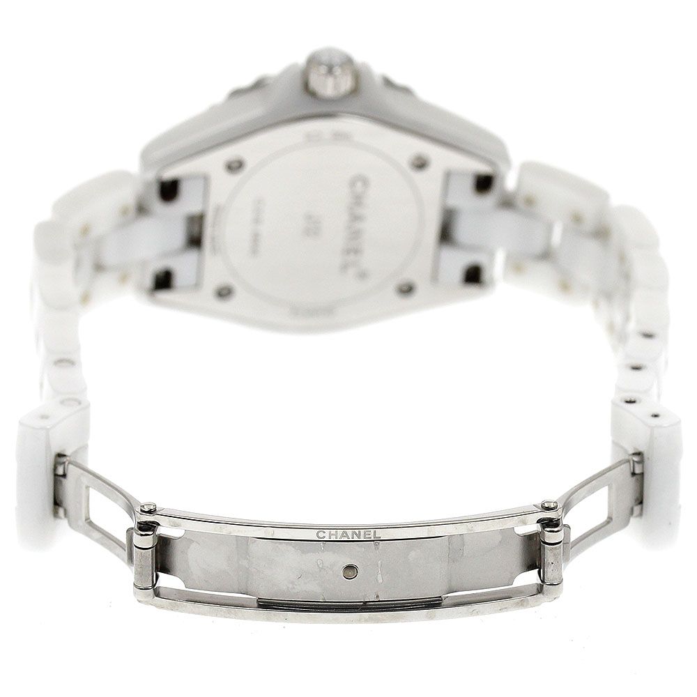 シャネル CHANEL H2570 J12 ホワイトセラミック 8Pダイヤ クォーツ  