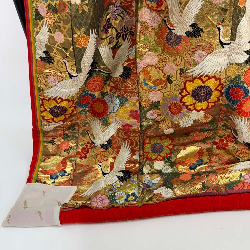 色打掛 正絹 金 観世栄夫 打掛 花嫁衣裳 婚礼 リサイクル 中古  