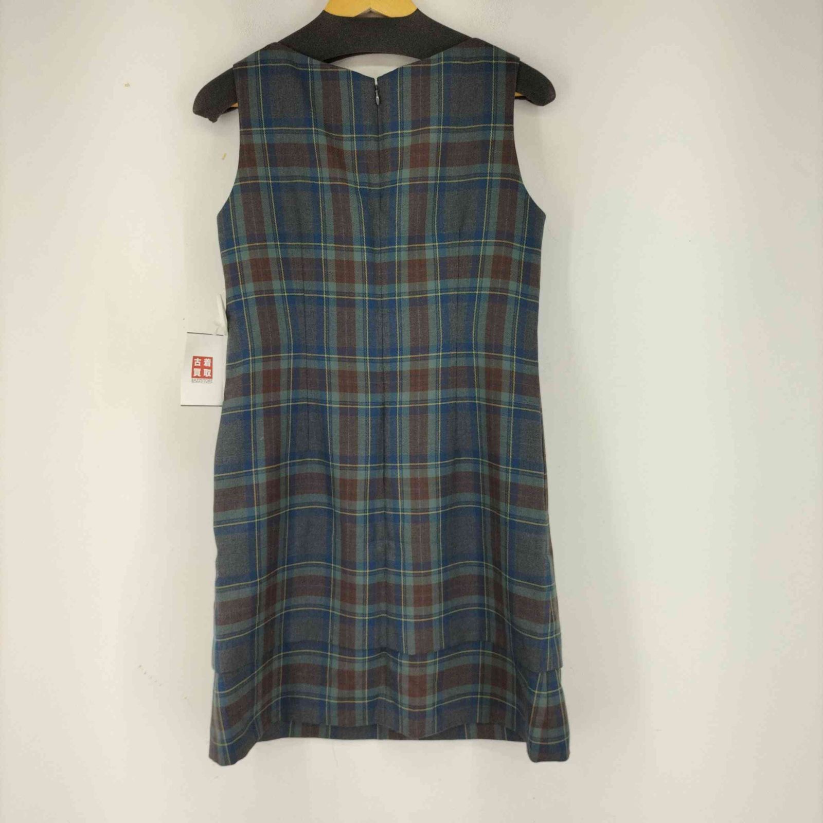 【美品】York land ノースリーブワンピース サイズ11AR used品 ヨークランド ワンピース トップス ノースリーブ チェック柄