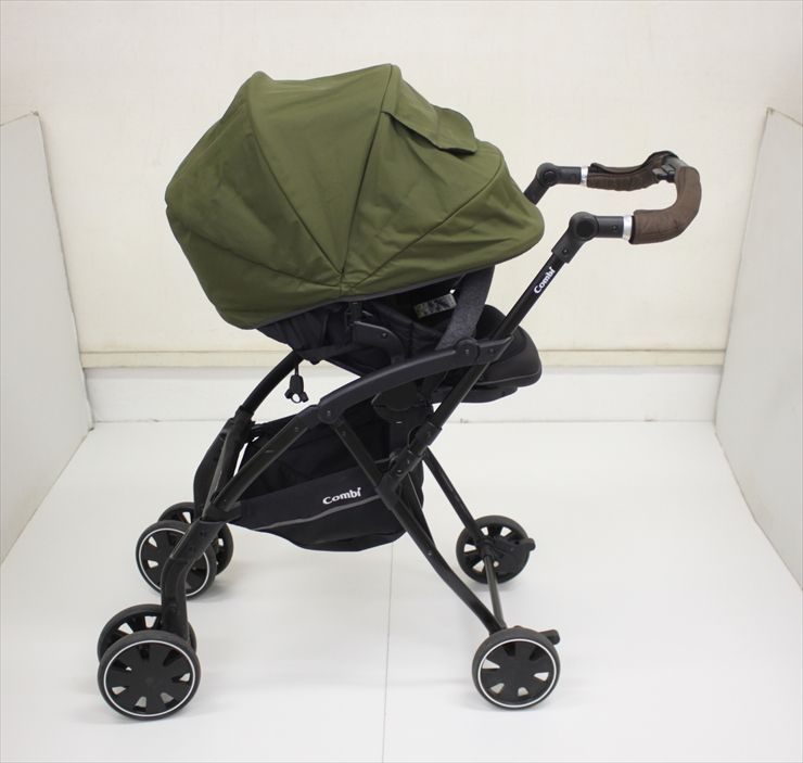 ラベリタ エッグショック AL ウルバニタカーキ 機能充実モデル コンビ 両対面ベビーカー ハイシート62cm クリーニング済み C1811615