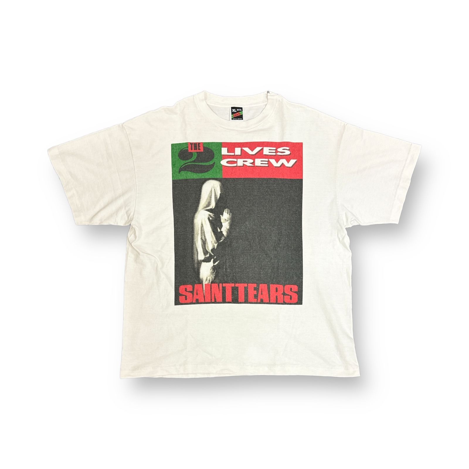 定価25300円 SAINT MICHAEL × DENIM TEARS 24SS DT_SS TEE/LIVES CREW コラボ クルーネック Tシャツ セントマイケル デニムティアーズ SM-YS8-0000-C01 ホワイト XL 70907A7