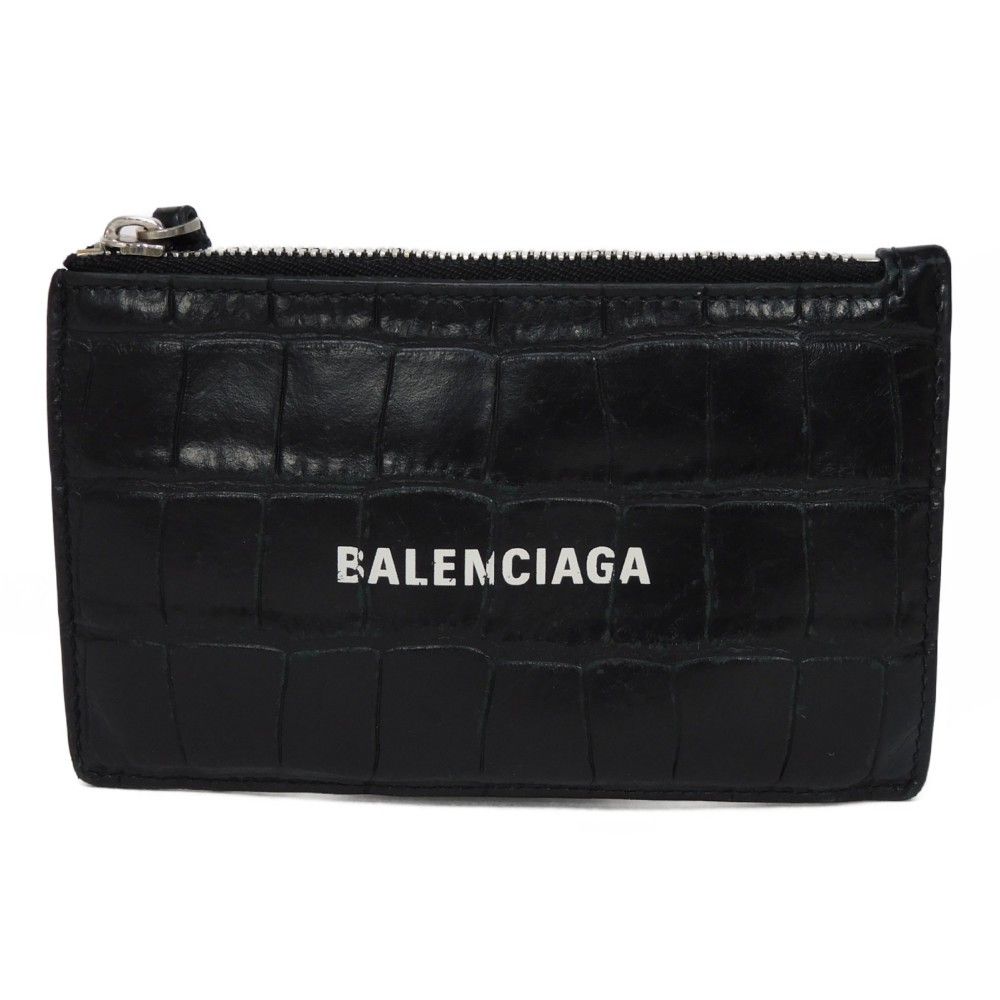 BALENCIAGA バレンシアガ キャッシュ コイン カードホルダー クロコ 