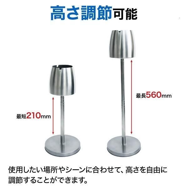 Giawkca スタンド 灰皿 ふた付、ステンレス鋼垂直たばこの吸い殻ポスト