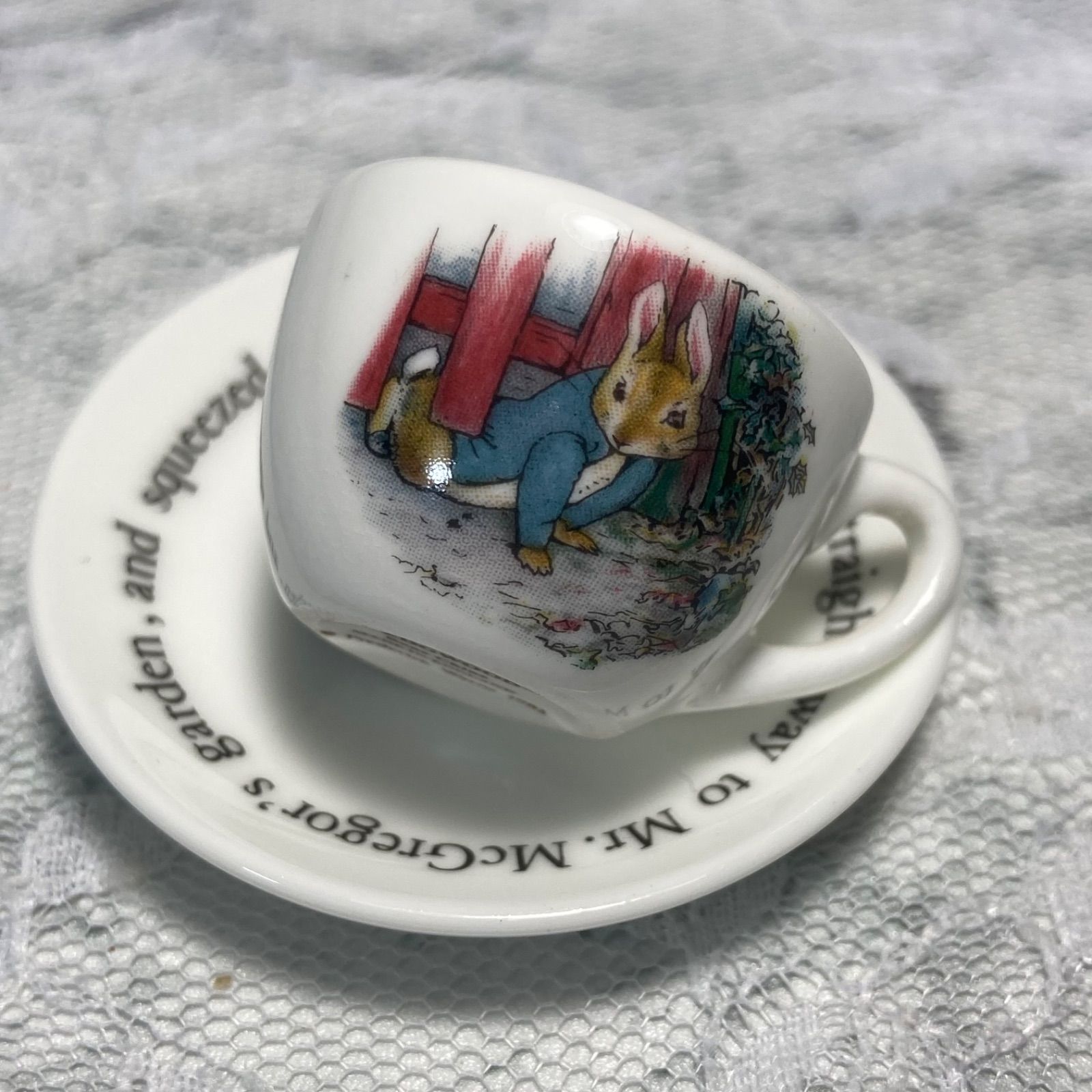 ウェッジウッド ピーターラビット ミニチュア カップ＆ソーサー&amp;プレート WEDGWOOD ウェッジウッド ピーターラビット ティーカップ