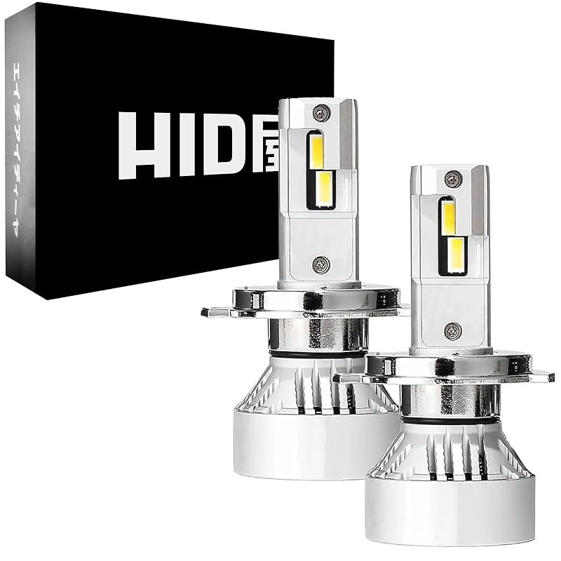 HID屋 H19 LED ヘッドライト 49600cd カンデラ 爆光 ホワイト 車検対応 12V 24V 2本1セット Mシリーズ