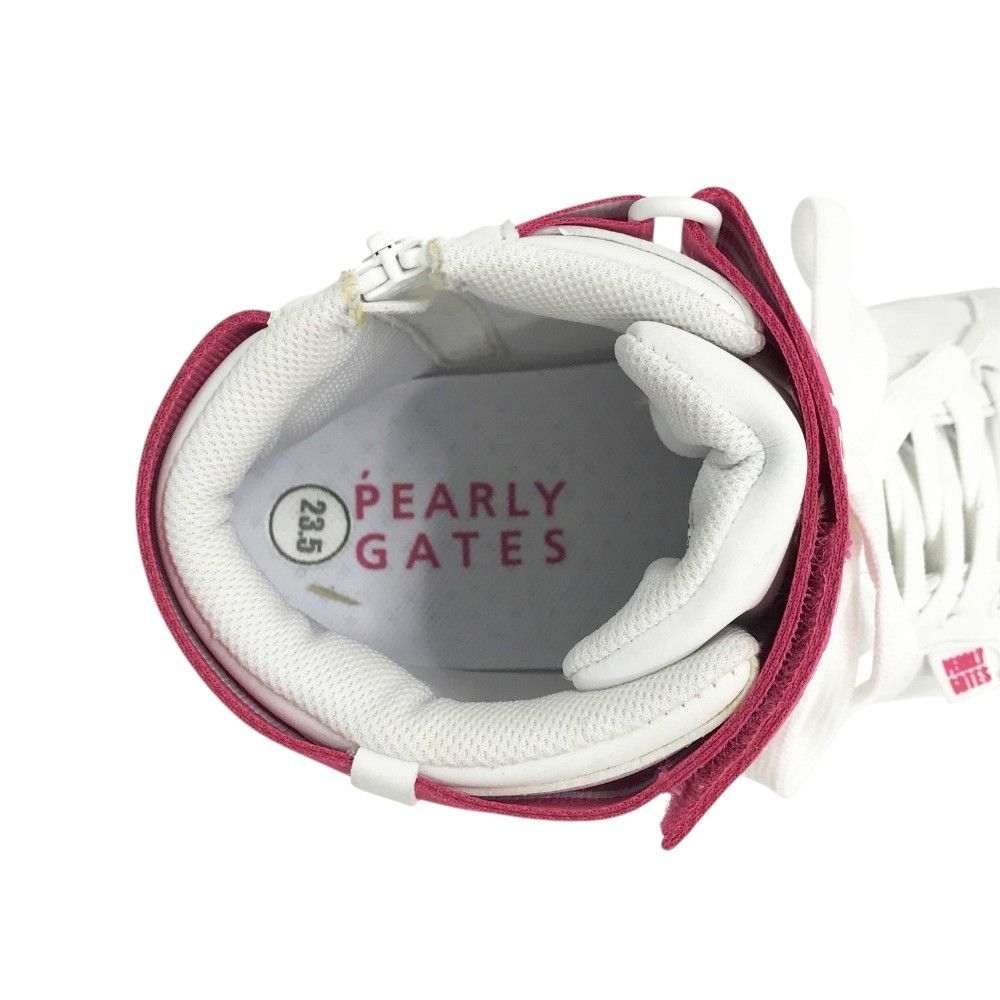 PEARLY GATES パーリーゲイツ 053-9292802 ミドルカット ゴルフシューズ  ホワイト系 23.5 [240101456138] ゴルフウェア レディース ストスト PEARLY GATES パーリーゲイツ 053-9292802 ミドルカット ゴルフ