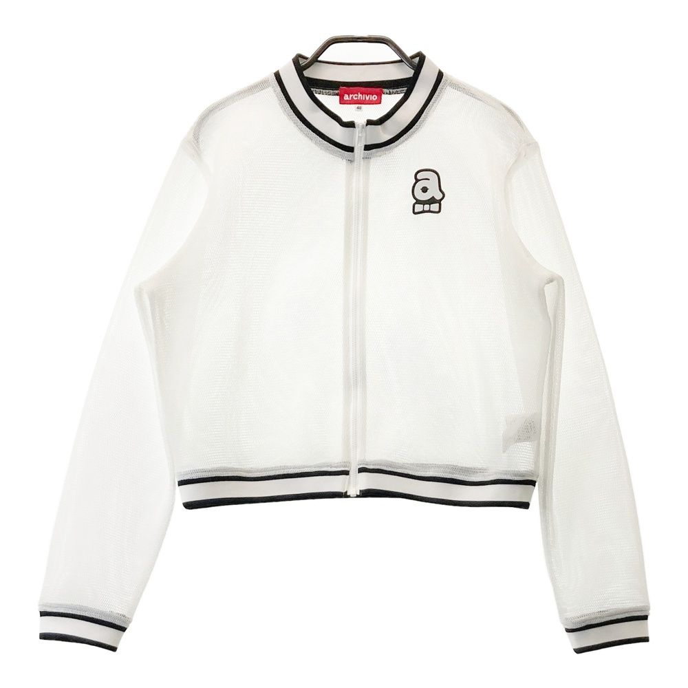 サイズ 40 ARCHIVIO アルチビオ モデル メッシュ ジップジャケット ホワイト系 240101535919 ゴルフウェア レディース ストスト