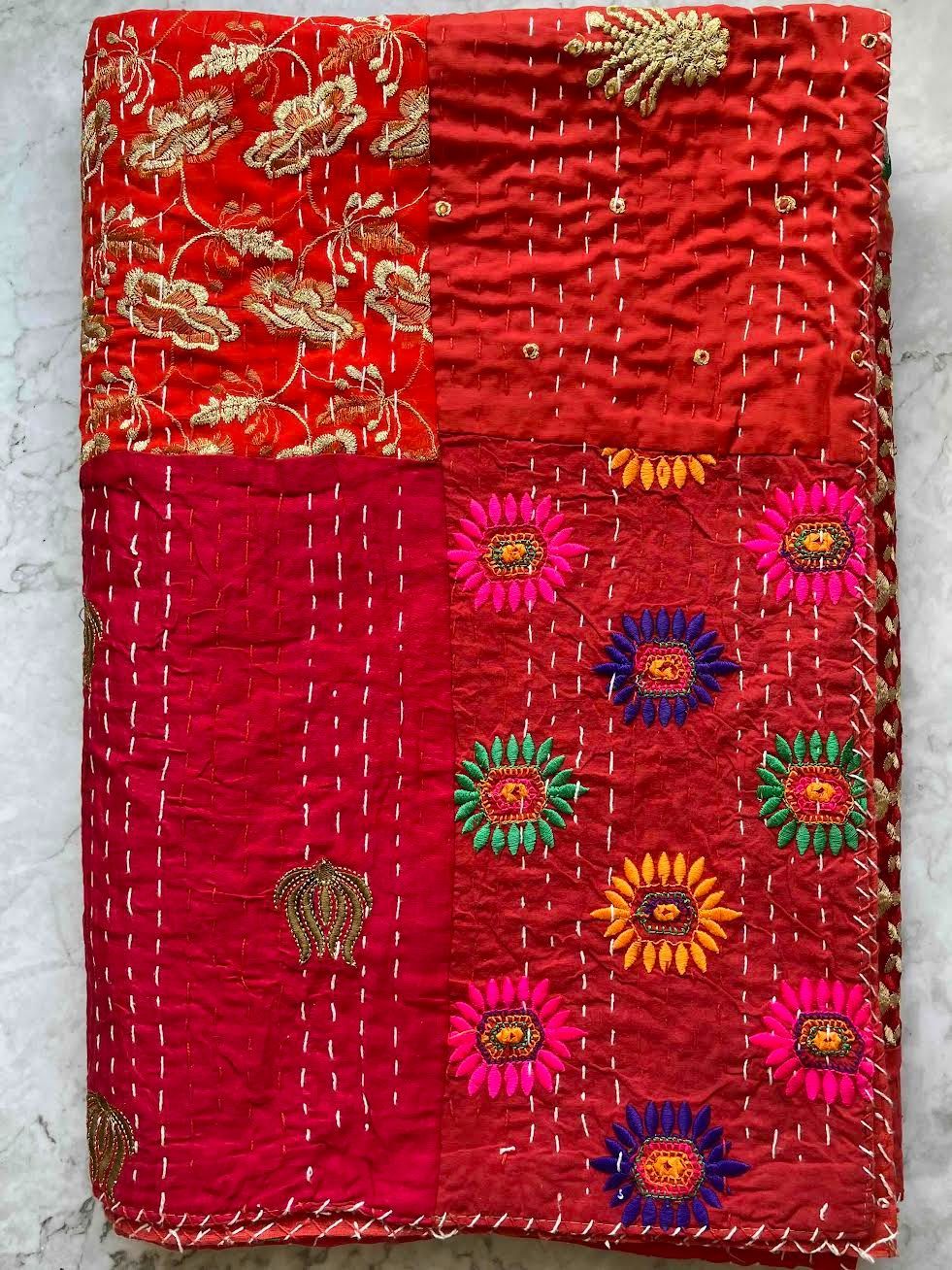 ビンテージラグ トルコラグ オールドキリム クッションカバー パッチ