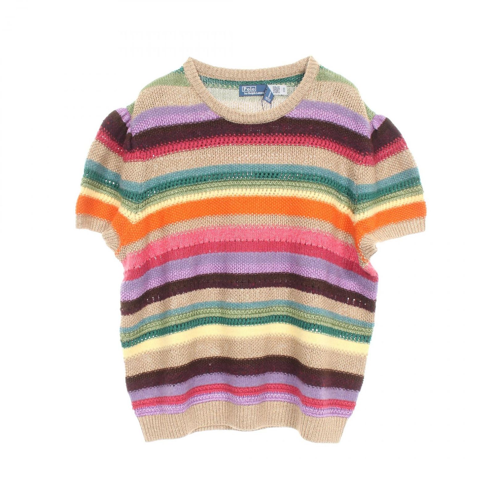 ラルフローレン　正規品　ニット　セーター　ボーダー柄　マルチカラー　美品 ポロ・ラルフローレン POLO RALPH LAUREN ニット ボーダー