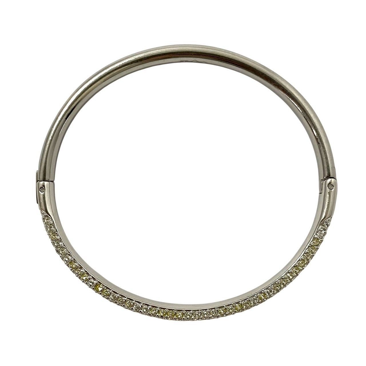 MU【SWAROVSKI】バングル サイズ M ラインストーン シルバーカラー