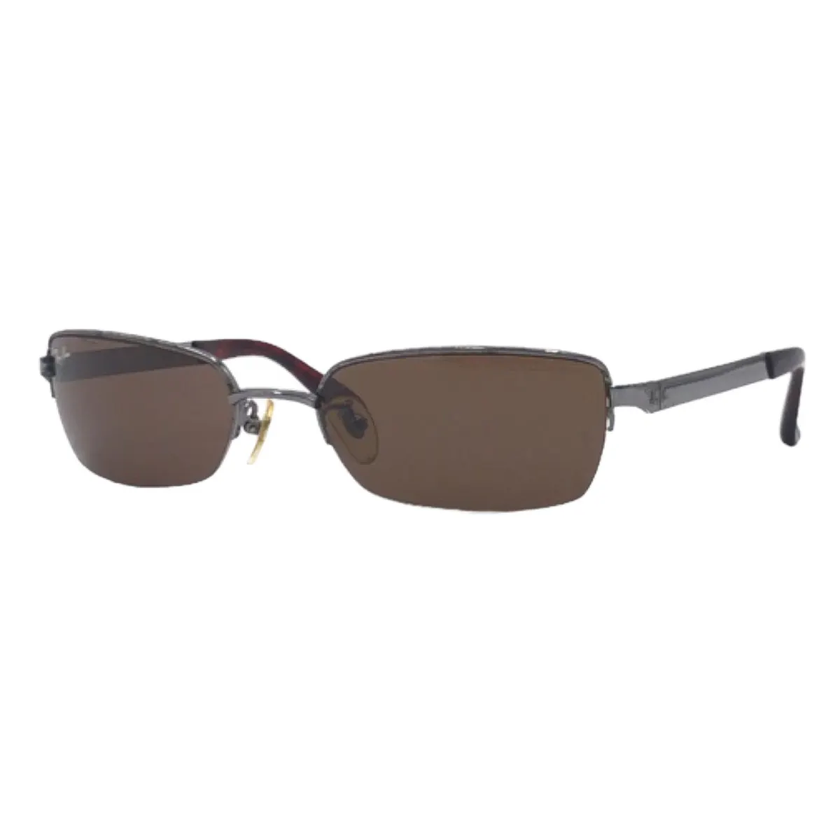 Ray-Ban レイバン ハーフリム ブラウン 茶 シルバー メタル RB3226 004 
