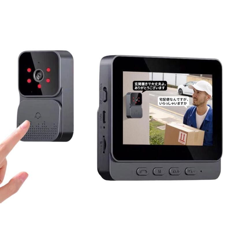 ワイヤレス インターホン】スマホ連動 広角 暗視 録画 双方向音声 遠隔