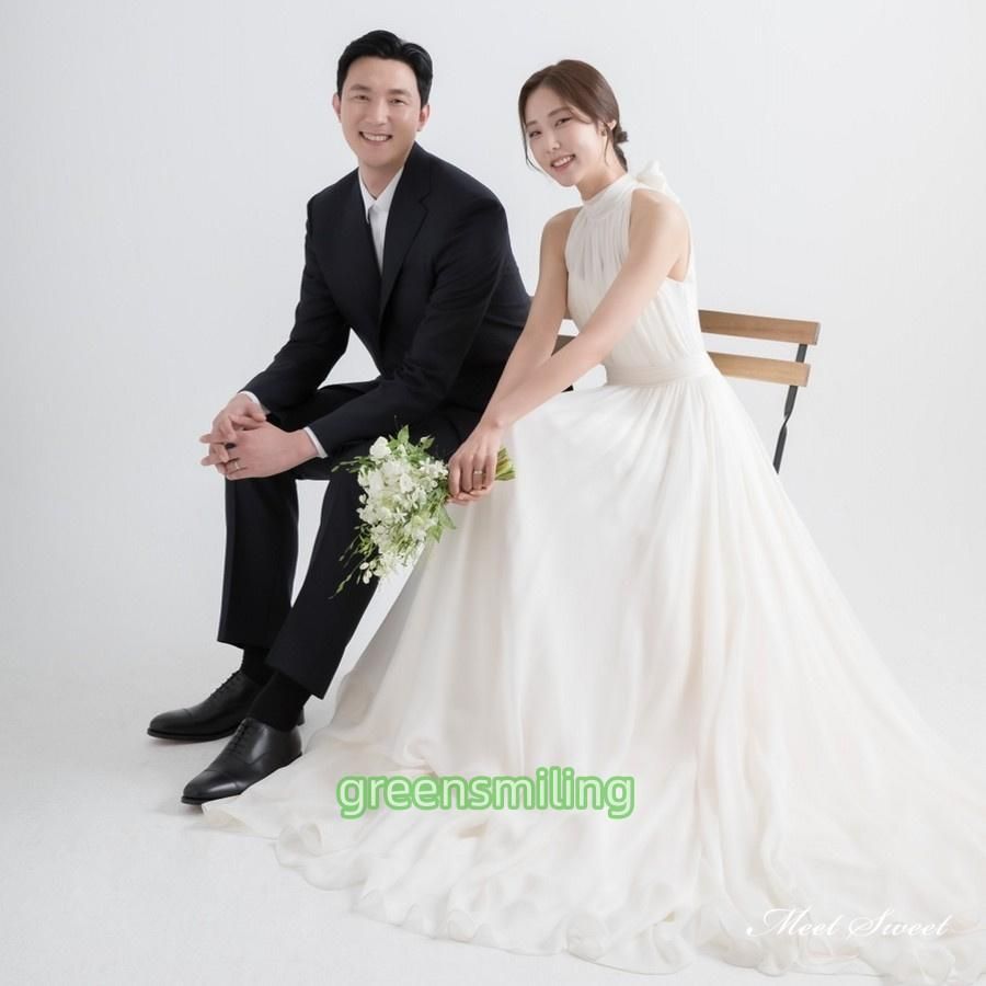 ウェディングドレス ウエディングドレス ロングドレス 二次会 結婚式 前撮り ブライダル 花嫁 スレンダードレス ホルターネック 後ろリボン