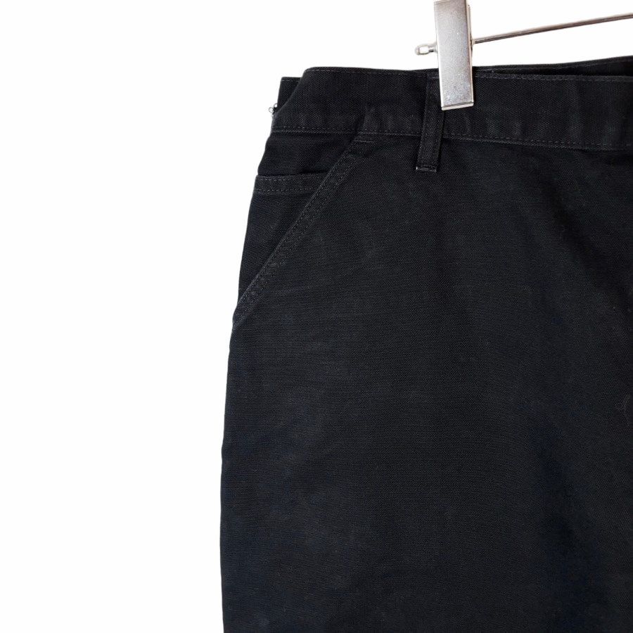 CarharttカーハートB11ダックペインターパンツワークパンツカーペンター黒ブラック革タグDUNGAREEFITダンガリーフィット