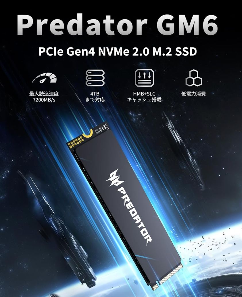 内蔵SSD Acer Predator GM6 1TB SSD Predator SSD GM6 Fridayセール