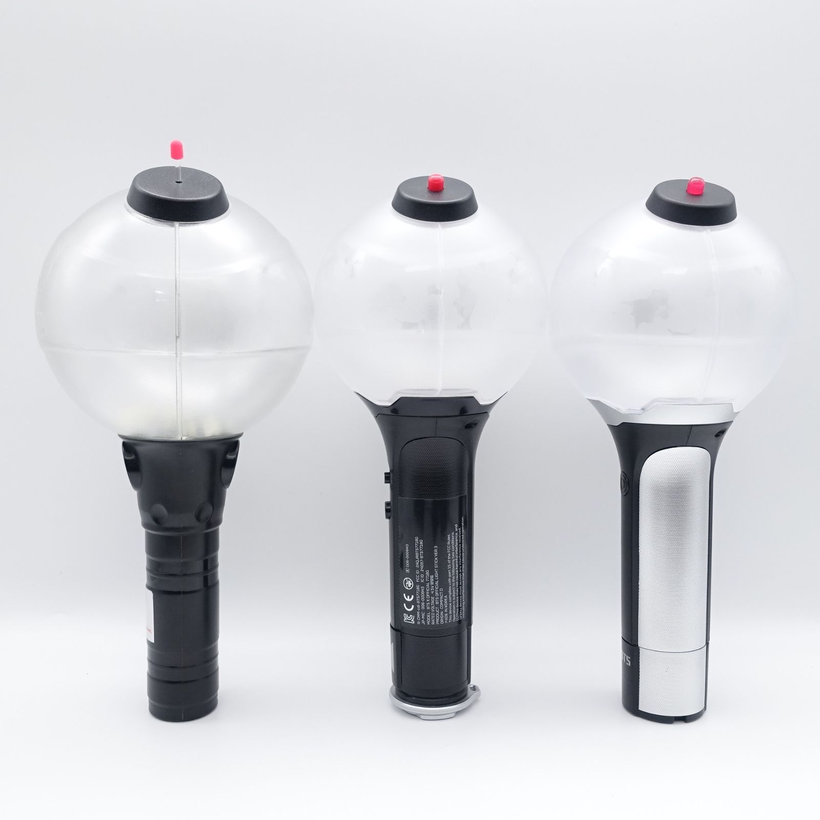 BTS ペンライト 中古品 3本セット アミボム ver1 2 3 外箱 袋