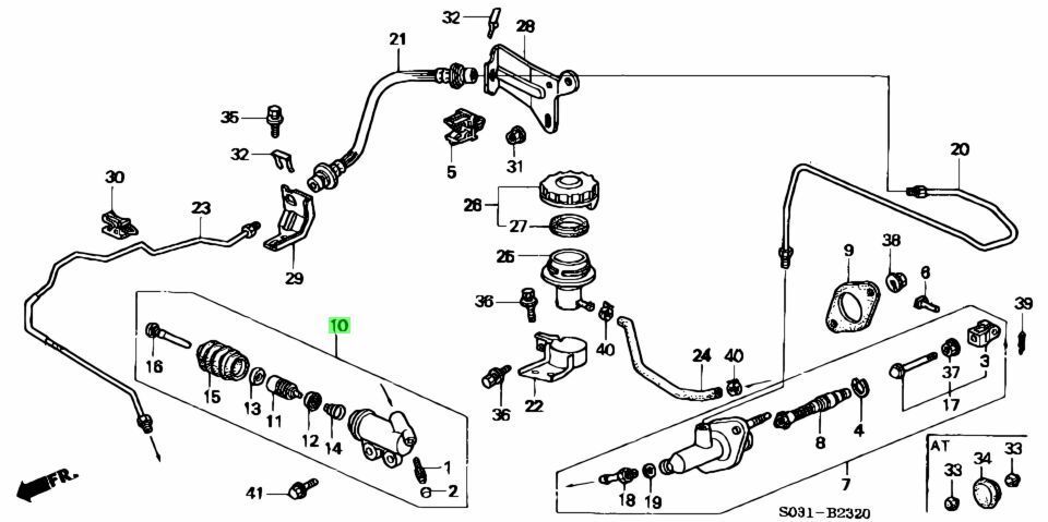 ●未使用 HONDA ホンダ 純正 EK9 EK4 シビック クラッチスレーブシリンダー インテグラ B16B civic