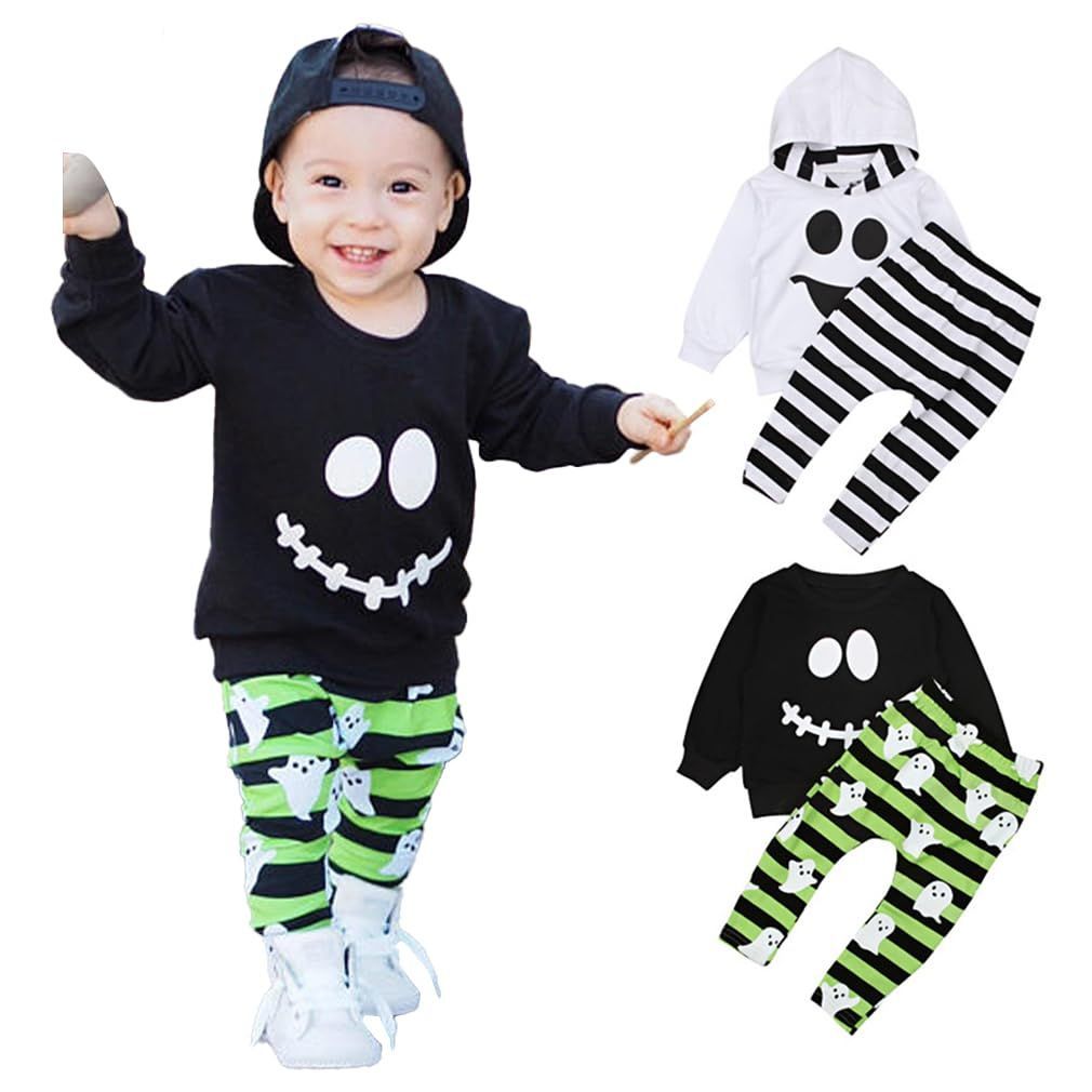 売切注意 子供服 普段着 秋 キッズ キッズ 80～120cm 子ども クリスマス クリスマス 2点セット 仮装セット 幼児 長袖 妖怪 幽霊 女の子 男の子 洋服 変装 仮装 上下セット コスチューム おばけ つり目 コスプレ 子供 ハロウィン衣装 T