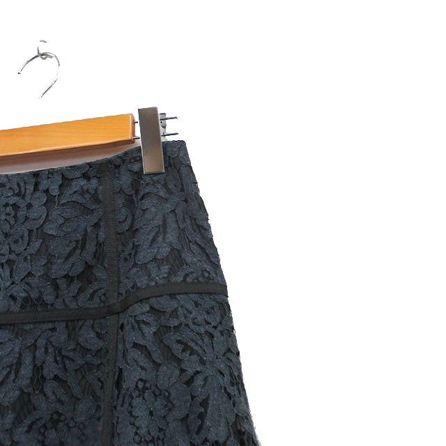 アナイ　ANAYI スカート　レース　ブラック セール】 バックサテンレース刺繍 スカート （ロング・マキシ丈