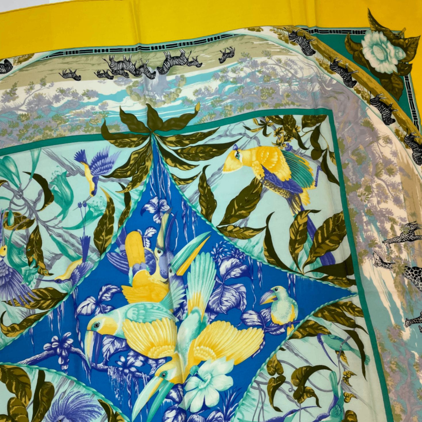 HERMES エルメス カレ140 スカーフ TROPIQUES トロピック HERMES エルメス スカーフ ショール カレ140『TROPIQUES