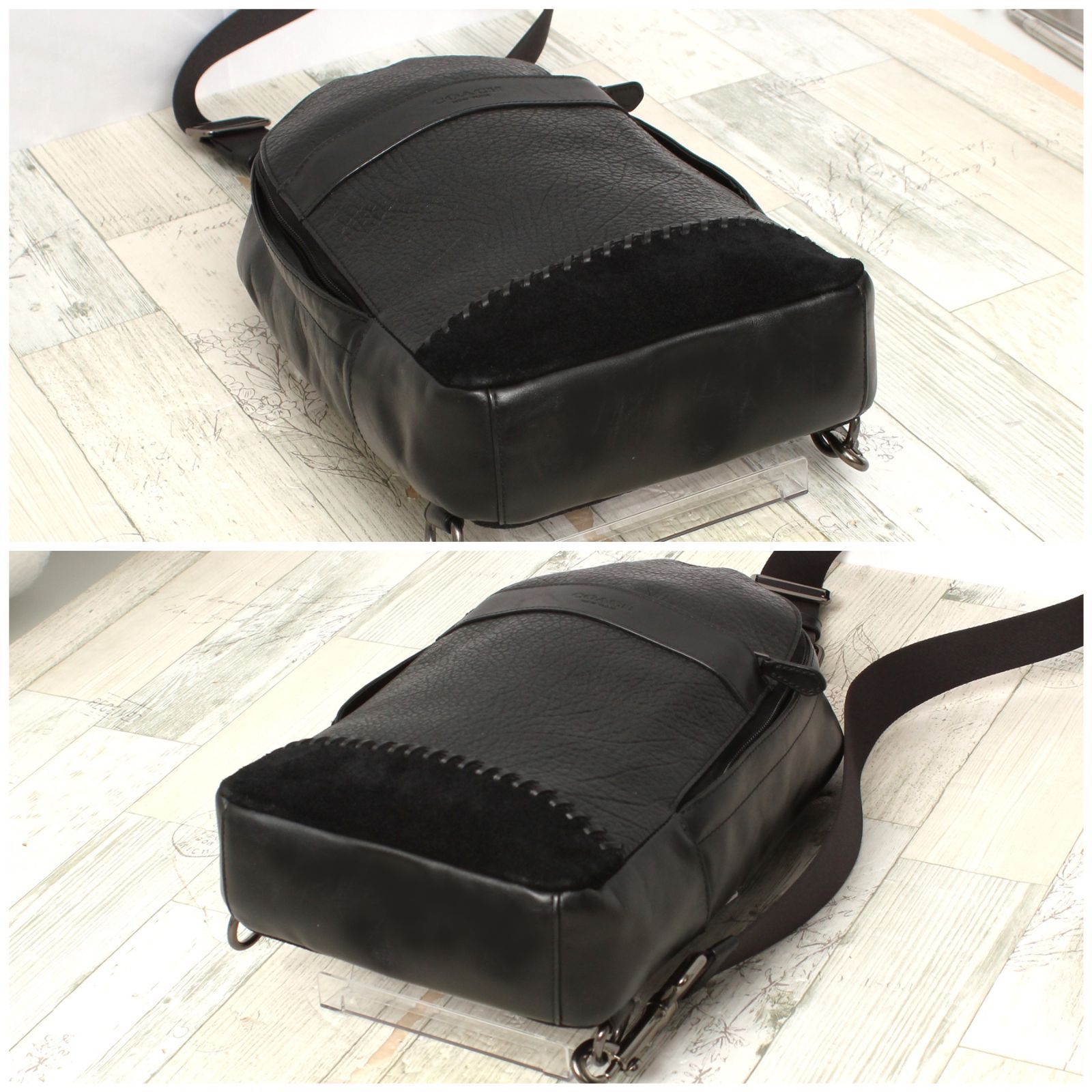 美品 コーチ COACH ボディーバッグ チャールズ ベースボール