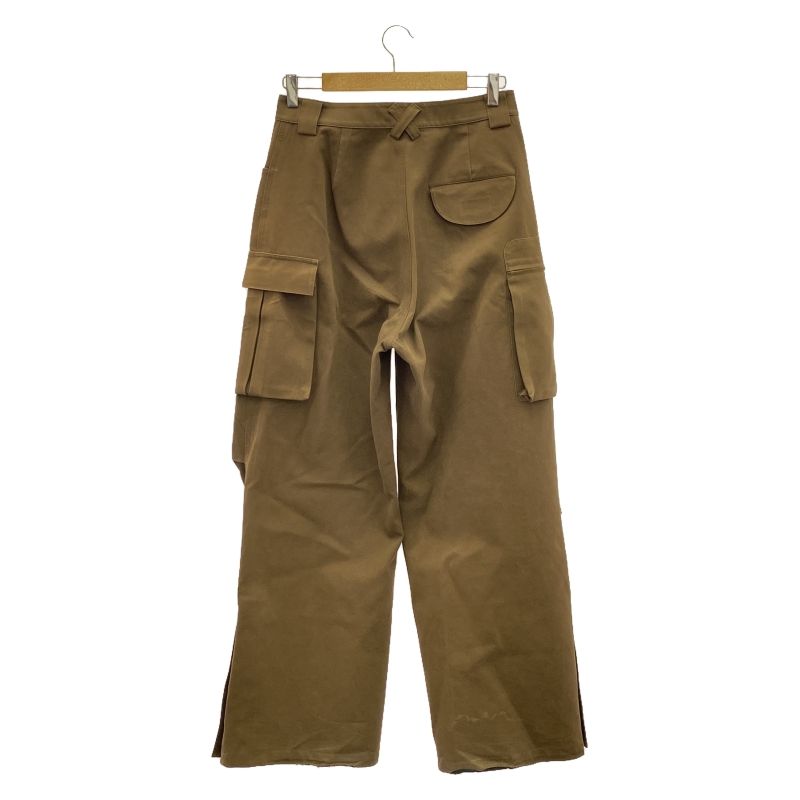 Fax Copy Express★BROWN SLITHEM★カーゴパンツ 中古】Fax Copy Express Slit-hem カーゴパンツ サイズL