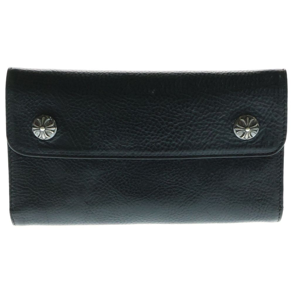 CHROME HEARTS クロムハーツ WAVE ウェーブ レザーウォレット 財布 ブラック BCA375