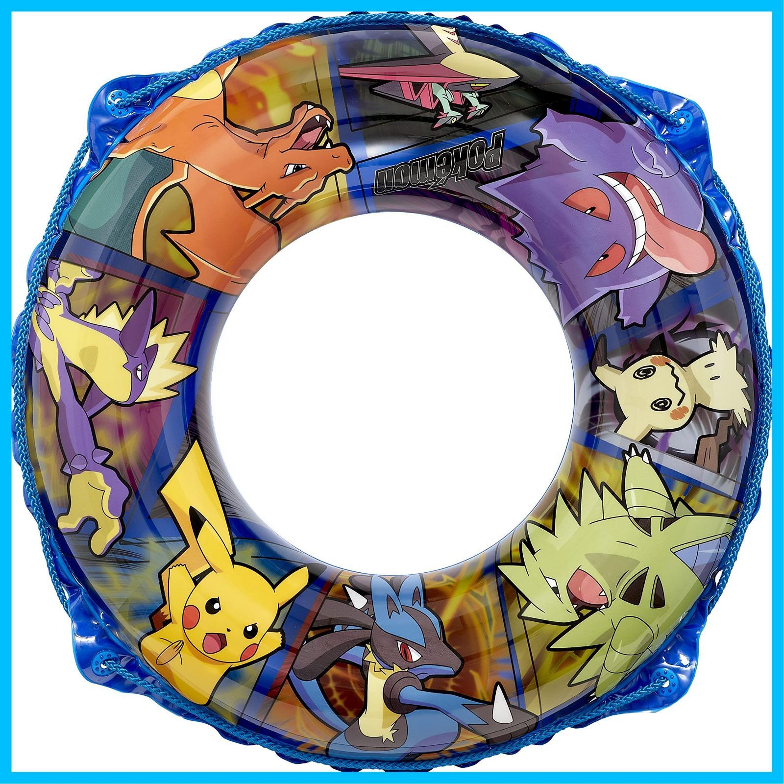 商品 ポケモン70cmウキワ ブルー ロープ付き イガラシ 膨らんだ状態のウキワの内周は約95～100cm AHB-170V