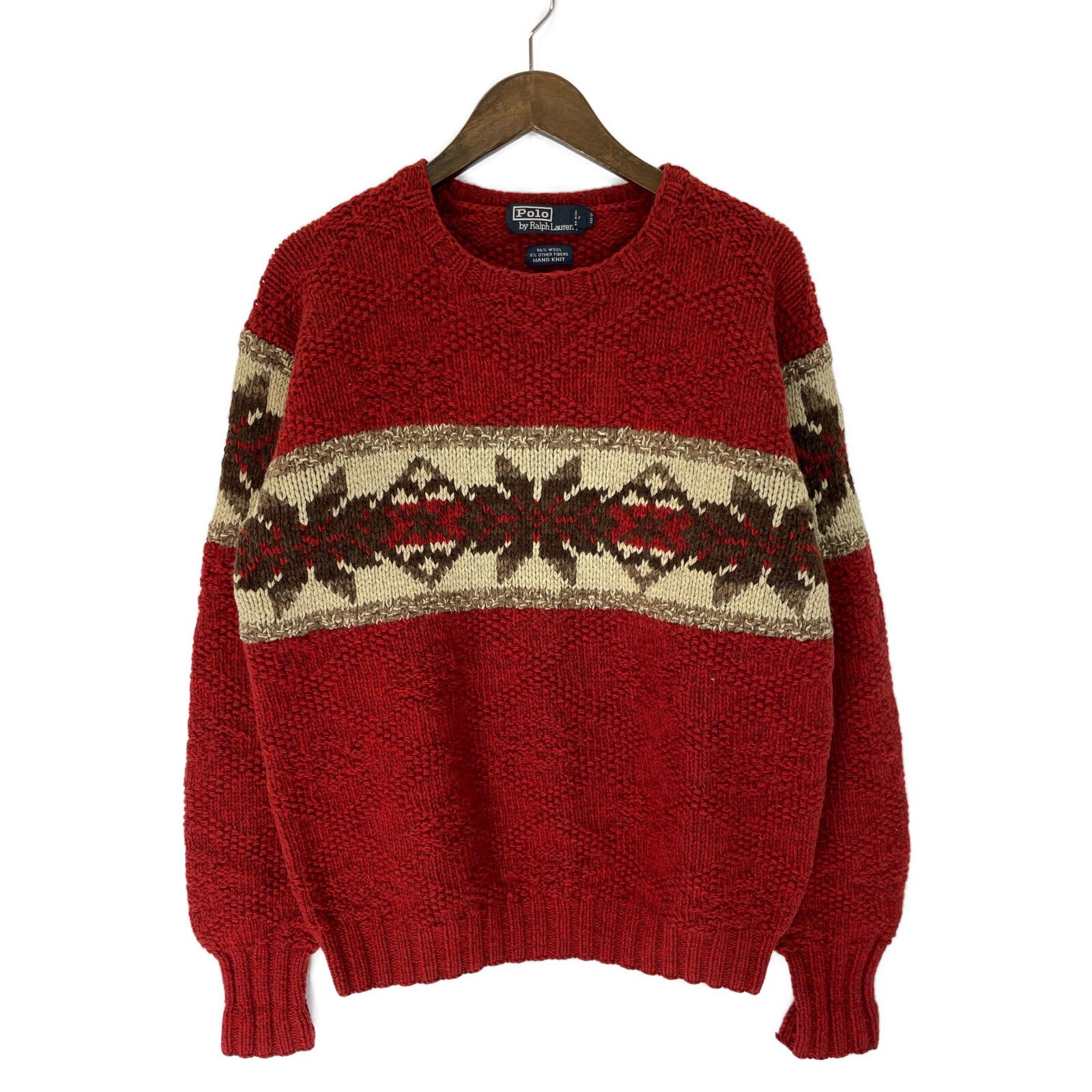 POLO RALPH LAUREN ポロ ラルフローレン レッド ハンドニット