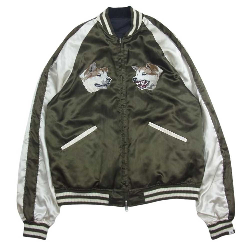 VANQUISH ヴァンキッシュ 東京 SOUVENIR JACKET SHIBUYA 澁谷 刺繍 スーベニア ナイロン ジャケット スカジャン ブラウン系 M【中古】