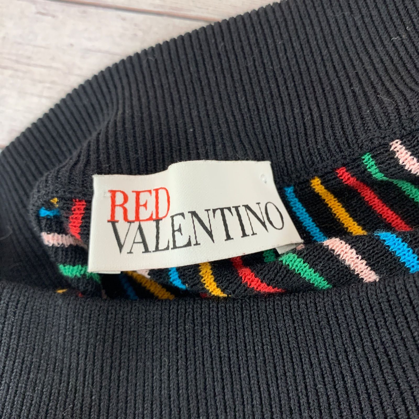☆RED Valentino レッド ヴァレンティノ ロングスカート XS コットン レインボー ストライプ 黒系 レディース MR2 - メルカリ