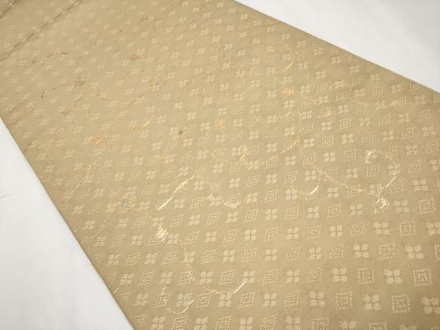 平和屋本店□最高級 龍村平蔵製 太鼓柄 本袋帯 一重唐草 金銀糸 逸品  