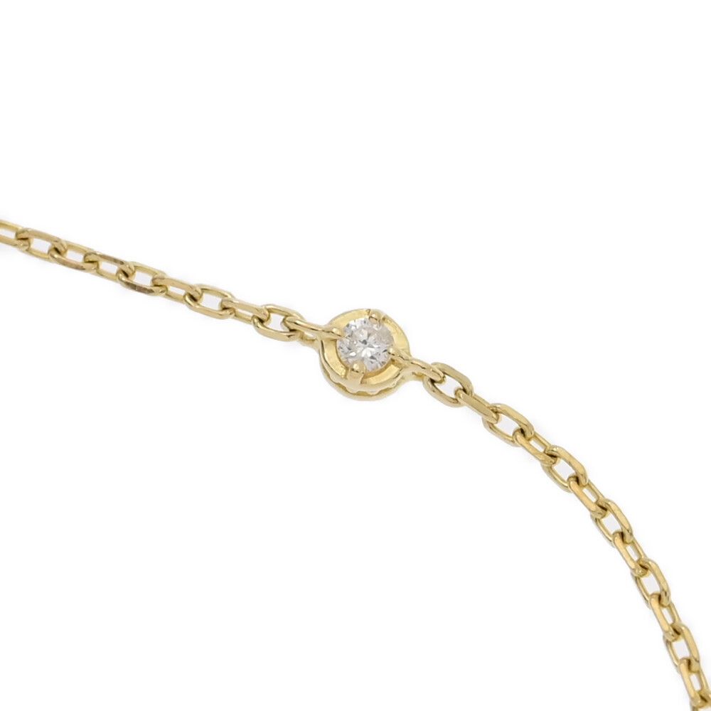 0.04ct/agete アガット 3P・ステーション ダイヤモンド ブレスレット