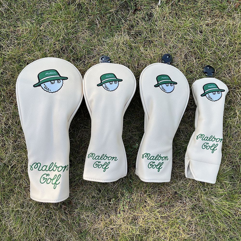 【スーパーセール】 golf malbon 新品 マルボンゴルフ 4点セット ヘッドカバー バッグ