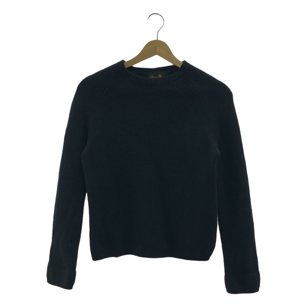 美品✨ドゥロワー カシミヤ ウール ニットセーター 畦編み スリット ブラック 美品✨ドゥロワー カシミヤ ウール ニットセーター 畦編み
