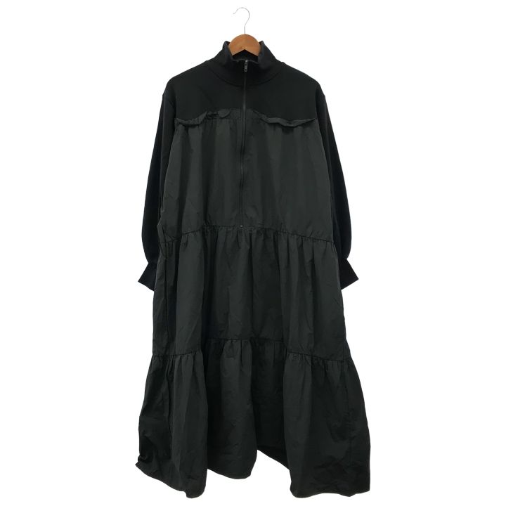 forksy □ ③ FOop365 ハーフジップドッキングティアードワンピース