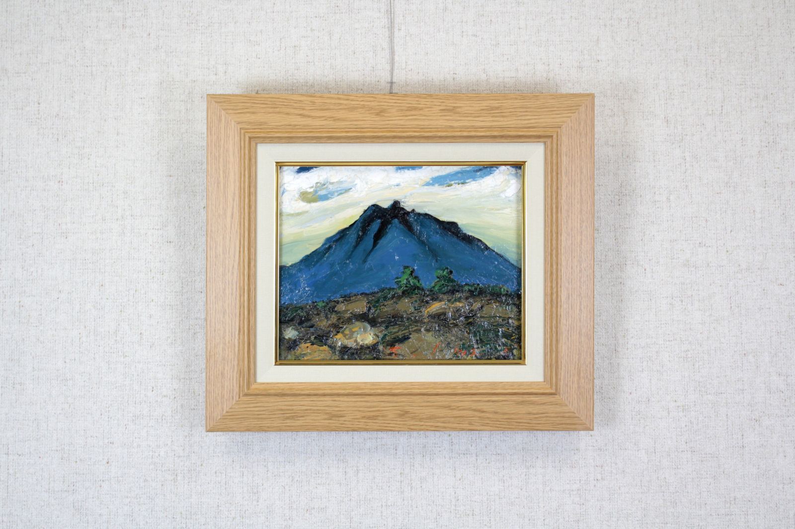 巌 信栄『恵庭岳遠く』油彩画【真作保証】 絵画 巌 信栄『恵庭岳遠く』油彩画 絵画 - 北海道画廊（巌 信栄