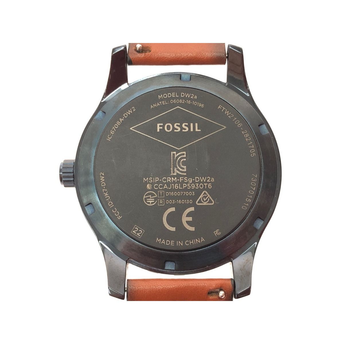 FOSSIL - ▼▼FOSSIL フォッシル メンズ腕時計 スマートウォッチ レザーベルト msip-crm-fsg-dw2a ▽▽FOSSIL フォッシル メンズ腕時計 スマートウォッチ レザー