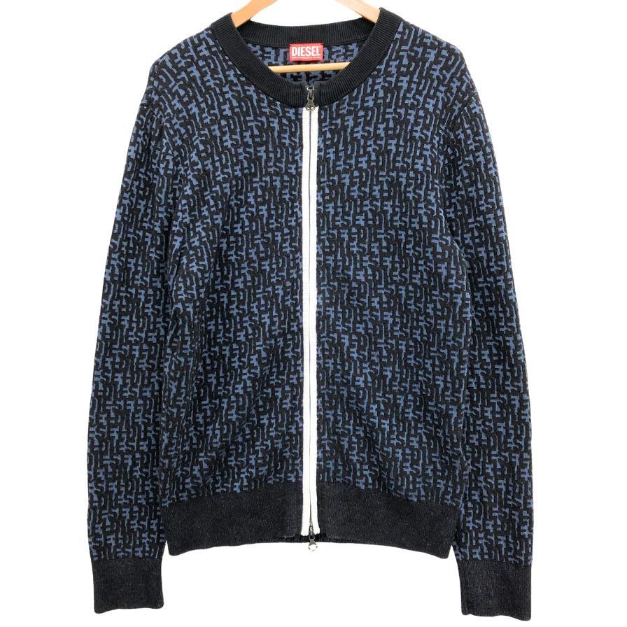 DIESEL ディーゼル　 k-obe-ZIP ジャガードジップニット　S 美品 DIESEL ディーゼル k-obe-ZIP ジャガードジップニット S