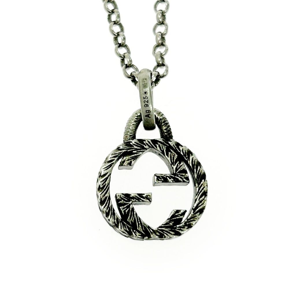中古】【箱付き】 GUCCI グッチ シルバー インターロッキングG